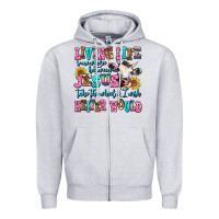 Heather Grey living life somewhere between jesus take the wheel Zipper Hoodie - AdoDesignShop
