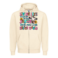 Sandshell living life somewhere between jesus take the wheel Zipper Hoodie - AdoDesignShop