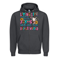 Smoke living life somewhere between jesus take the wheel Zipper Hoodie - AdoDesignShop