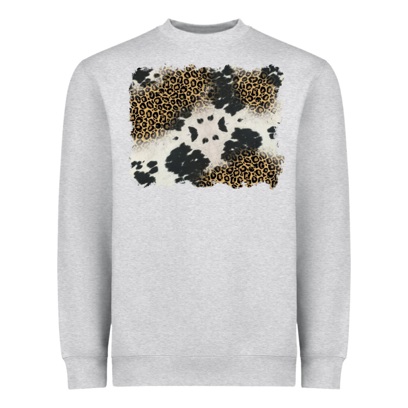 Black And White Cowhide Background Heavyweight Sweatshirt by BarkalooDesign | Teevron