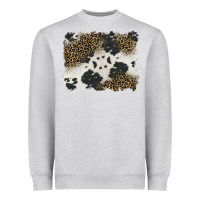 Heather Grey black and white cowhide background Heavyweight Sweatshirt - BarkalooDesign