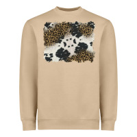Mushroom black and white cowhide background Heavyweight Sweatshirt - BarkalooDesign