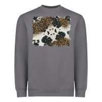 Storm black and white cowhide background Heavyweight Sweatshirt - BarkalooDesign