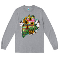 Heather Grey maine Long Sleeve Tee - RanaPortraitStore