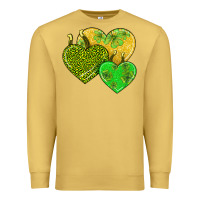 Antique Gold st patricks day hearts Premium Sweatshirt - AdoDesignShop