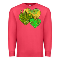 Cardinal st patricks day hearts Premium Sweatshirt - AdoDesignShop