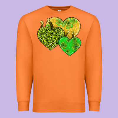 St Patricks Day Hearts Premium Sweatshirt Designed By Adodesignshop
