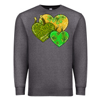 Charcoal Heather st patricks day hearts Premium Sweatshirt - AdoDesignShop
