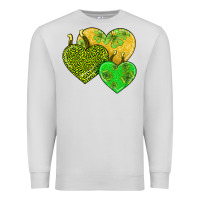 Dove Grey st patricks day hearts Premium Sweatshirt - AdoDesignShop