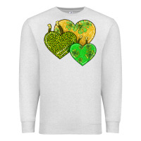 Oatmeal Heather st patricks day hearts Premium Sweatshirt - AdoDesignShop