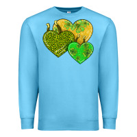 Ocean Blue st patricks day hearts Premium Sweatshirt - AdoDesignShop