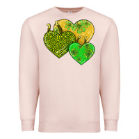 Pale Pink st patricks day hearts Premium Sweatshirt - AdoDesignShop