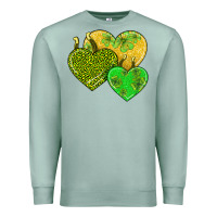 Seafoam st patricks day hearts Premium Sweatshirt - AdoDesignShop
