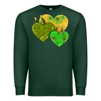 Sports Green st patricks day hearts Premium Sweatshirt - AdoDesignShop