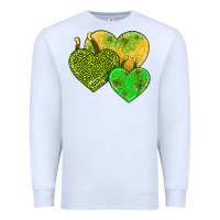White st patricks day hearts Premium Sweatshirt - AdoDesignShop