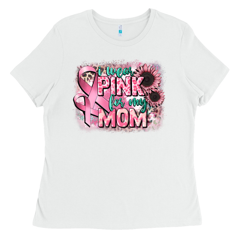 I Wear Pink For My Mom Ladies Tee by CowGirlArtShop | Teevron