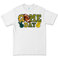 White Game day yellow and green team color Premium Tee - HowdyJamesFarm
