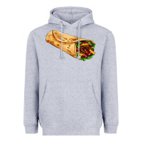 Heather Grey burrito Heavyweight Hoodie - AdoDesignShop