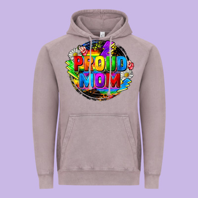 Proud Mom Lgbt Vintage Hoodie Designed By Fadigitalartstudio