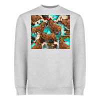 Heather Grey astec cowhide highlands cow Heavyweight Sweatshirt - BarkalooDesign