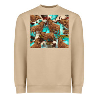 Mushroom astec cowhide highlands cow Heavyweight Sweatshirt - BarkalooDesign
