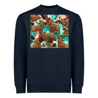 Navy astec cowhide highlands cow Heavyweight Sweatshirt - BarkalooDesign
