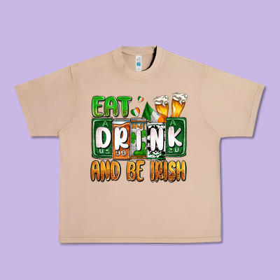 St. Patrick's Eat Drink And Be Irish Urban Heavy Tee Designed By Oliviacreatesart