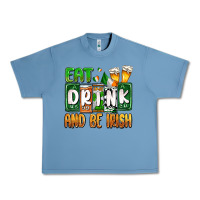 Pebble Blue St. Patrick's Eat drink and be Irish Urban Heavy Tee - OliviaCreatesArt