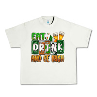Pistachio St. Patrick's Eat drink and be Irish Urban Heavy Tee - OliviaCreatesArt