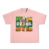 Salmon St. Patrick's Eat drink and be Irish Urban Heavy Tee - OliviaCreatesArt