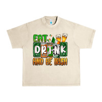 Sandshell St. Patrick's Eat drink and be Irish Urban Heavy Tee - OliviaCreatesArt