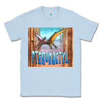 Dusty Blue dinosaur pterodactyl Classic Tee - Artiststas