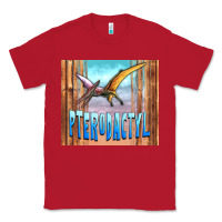 Red dinosaur pterodactyl Classic Tee - Artiststas
