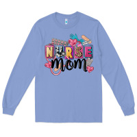 Colony Blue nurse mom Long Sleeve Tee - FaDigitalArtStudio