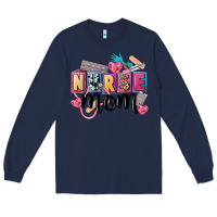 Navy nurse mom Long Sleeve Tee - FaDigitalArtStudio