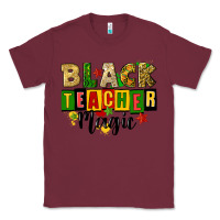 Burgundy black teacher magic juneteenth Classic Tee - CowGirlArtShop