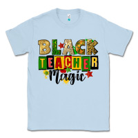 Dusty Blue black teacher magic juneteenth Classic Tee - CowGirlArtShop