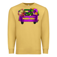 Antique Gold mardi grass umbrella with truck Premium Sweatshirt - AdoDesignShop