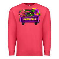 Cardinal mardi grass umbrella with truck Premium Sweatshirt - AdoDesignShop