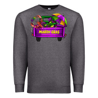 Charcoal Heather mardi grass umbrella with truck Premium Sweatshirt - AdoDesignShop