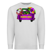 Dove Grey mardi grass umbrella with truck Premium Sweatshirt - AdoDesignShop