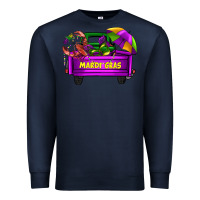 Navy mardi grass umbrella with truck Premium Sweatshirt - AdoDesignShop