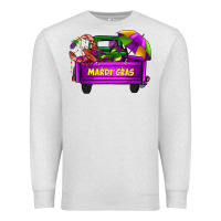 Oatmeal Heather mardi grass umbrella with truck Premium Sweatshirt - AdoDesignShop