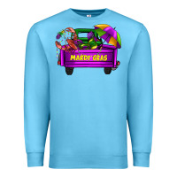 Ocean Blue mardi grass umbrella with truck Premium Sweatshirt - AdoDesignShop