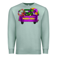 Seafoam mardi grass umbrella with truck Premium Sweatshirt - AdoDesignShop