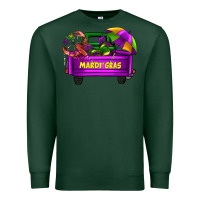 Sports Green mardi grass umbrella with truck Premium Sweatshirt - AdoDesignShop