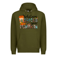 Army Green whatever spices your pumpkin Premium Hoodie - CowhideDigitalArt