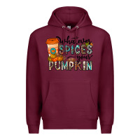 Burgundy whatever spices your pumpkin Premium Hoodie - CowhideDigitalArt