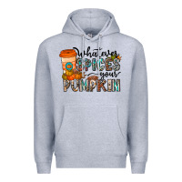 Heather Grey whatever spices your pumpkin Premium Hoodie - CowhideDigitalArt