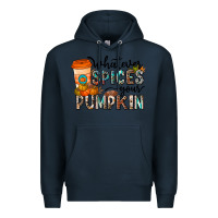 Navy whatever spices your pumpkin Premium Hoodie - CowhideDigitalArt